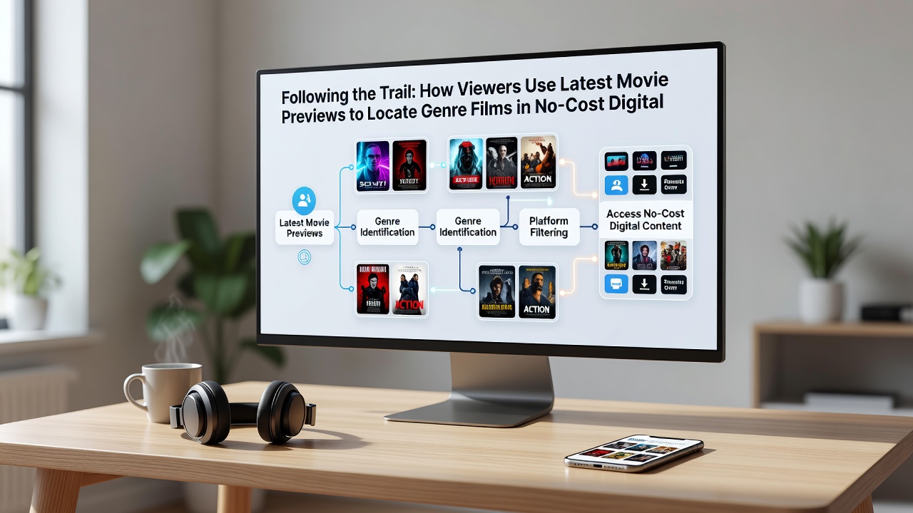 Close-up of a digital library search interface displaying genre tags and preview thumbnails