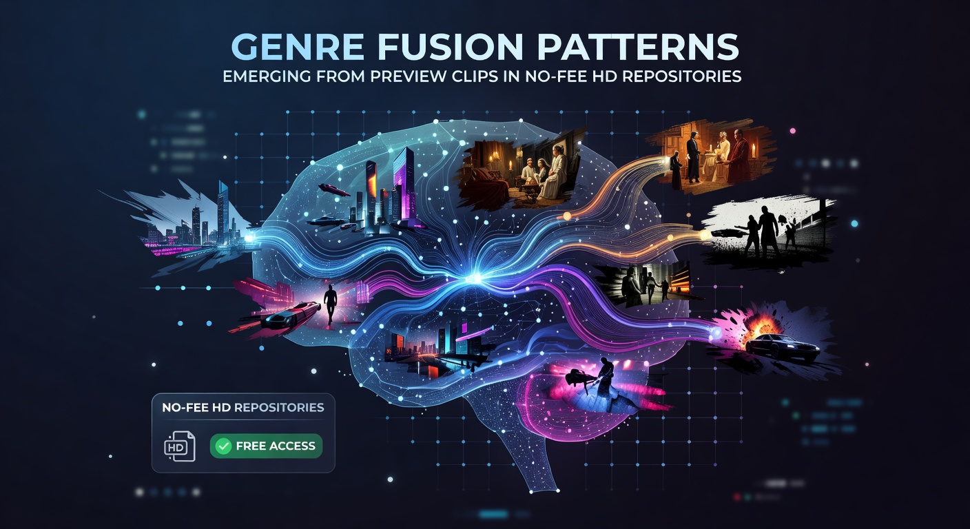 Data visualization of genre fusion patterns from preview clips in free HD repositories