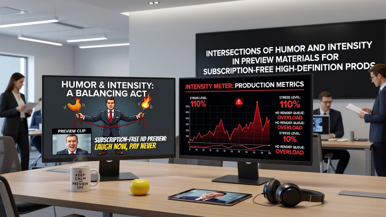 Example frame sequence showing humor interrupting an intense action moment in an HD preview