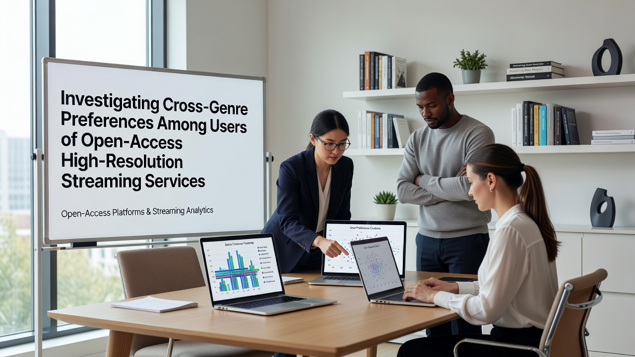 Analytics dashboard displaying cross-genre viewing patterns on high-resolution streaming services