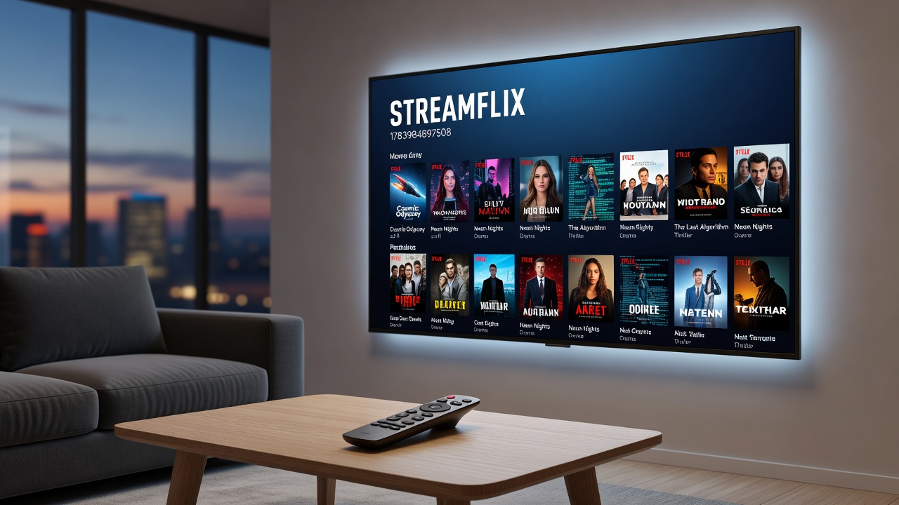 Global users accessing films via connected devices in various home settings