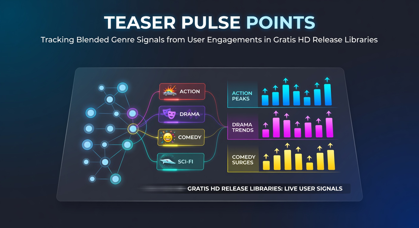 Dashboard visualization showing user engagement metrics on teaser clips from free HD movie libraries